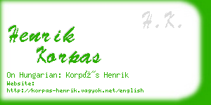 henrik korpas business card